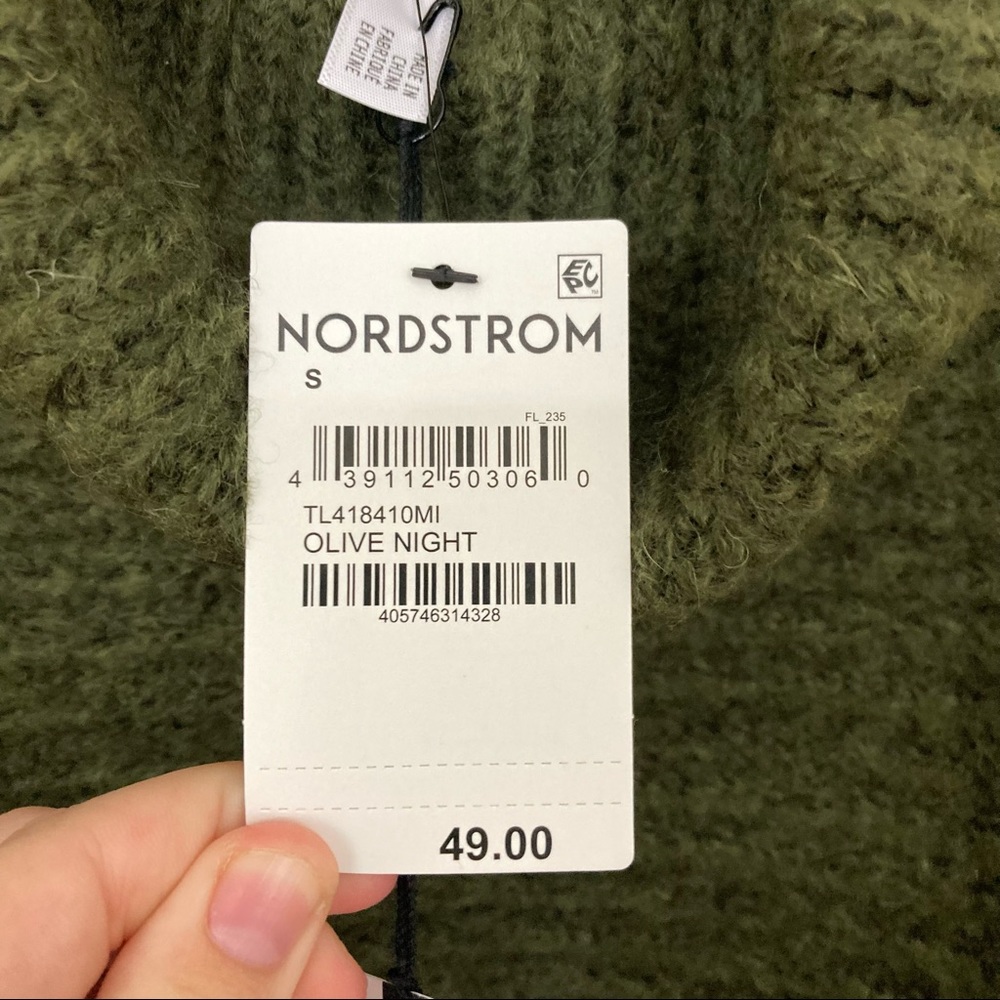 NEW Leith Nordstrom Women’s Olive Green Soft Turtleneck Sweater NWT - Picture 4 of 7